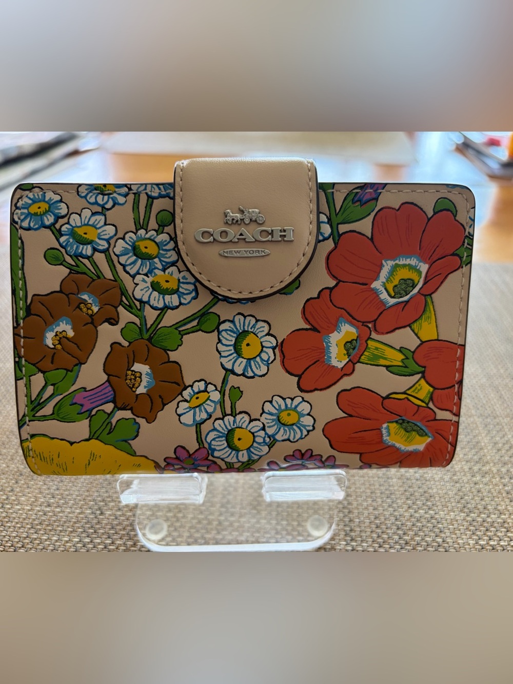 COACH Floral Leather Medium Wallet